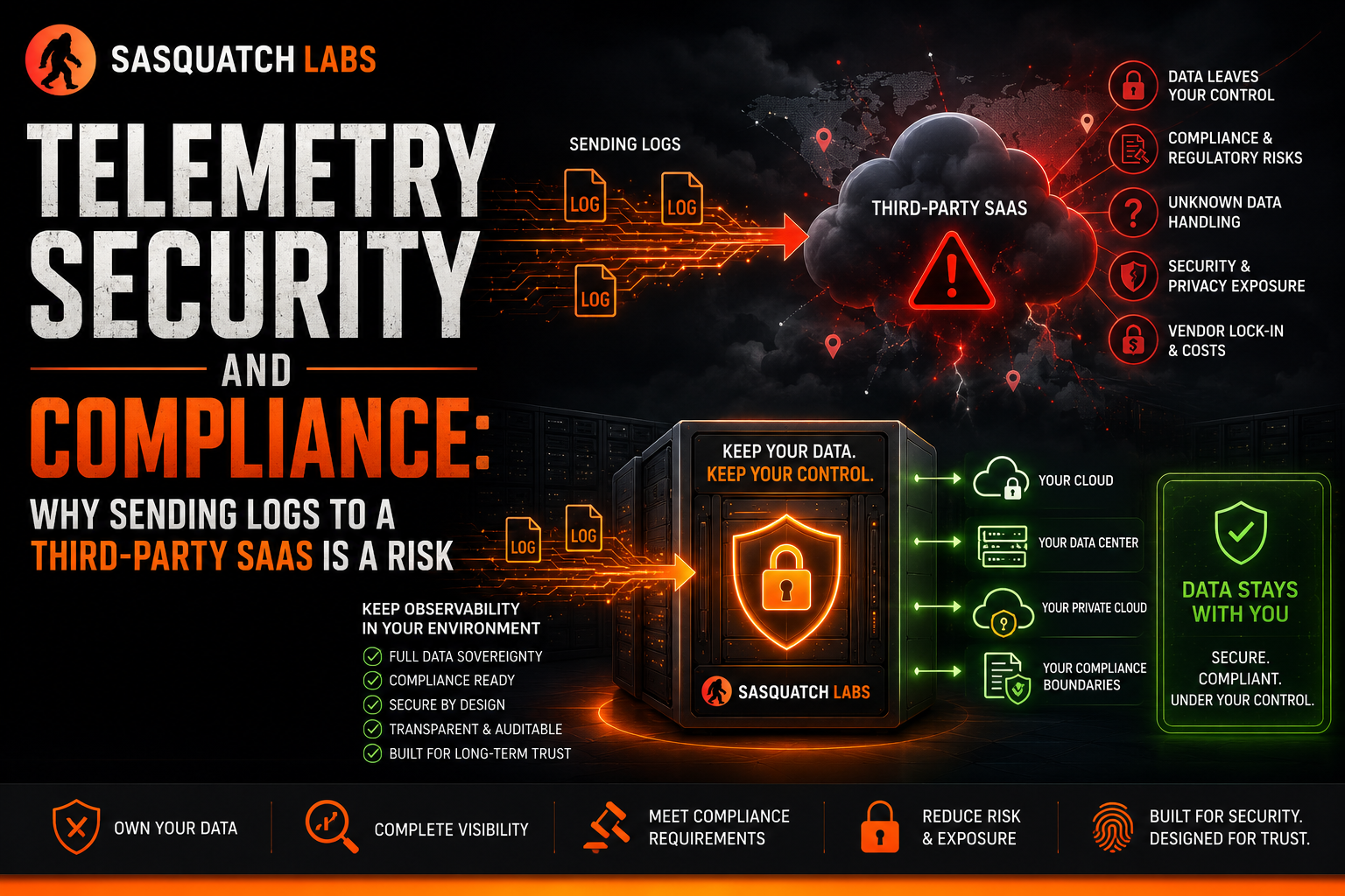 Telemetry Security and Compliance Why Sending Logs to a Third-Party SaaS Is a Risk